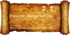 Panczer Keresztély névjegykártya